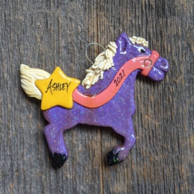 Tis The Season Christmas Ornaments Animals & Pets Horse Ornament