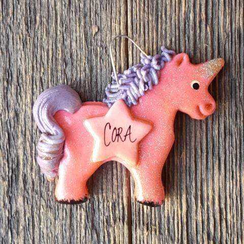Tis The Season Christmas Ornaments Animals & Pets Pink/ Purple Unicorn Ornament