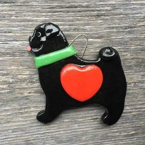Tis The Season Christmas Ornaments Animals & Pets Pug Ornament