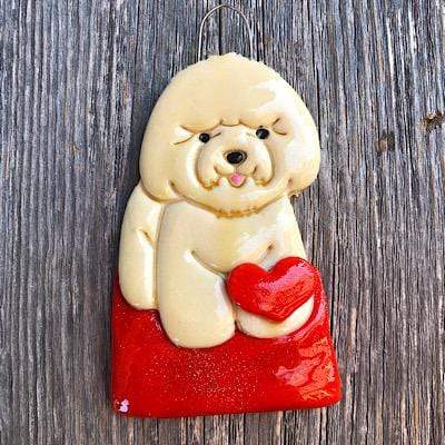 Tis The Season Christmas Ornaments Animals & Pets White Bichon Dog Ornament