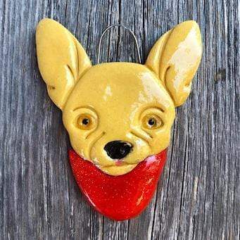 Tis The Season Christmas Ornaments Animals & Pets Yellow Chihuahua Ornament