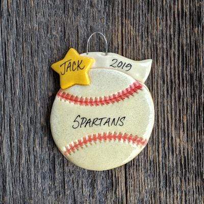 Tis The Season Christmas Ornaments Baseball with Star