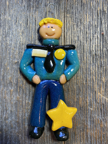 Tis The Season Christmas Ornaments Blond Police Ornament