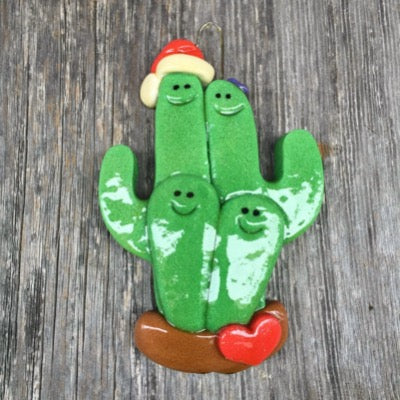 Tis The Season Christmas Ornaments Cactus Family