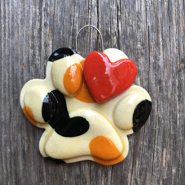 Tis The Season Christmas Ornaments Calico Pet Paw Ornament