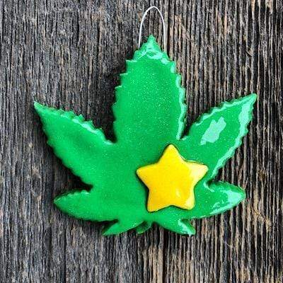 Tis The Season Christmas Ornaments Cannabis Leaf Ornament
