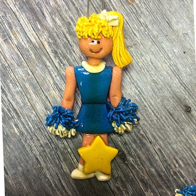 Tis The Season Christmas Ornaments Christmas Ornaments Blonde / Blue/ White Cheerleader Ornament