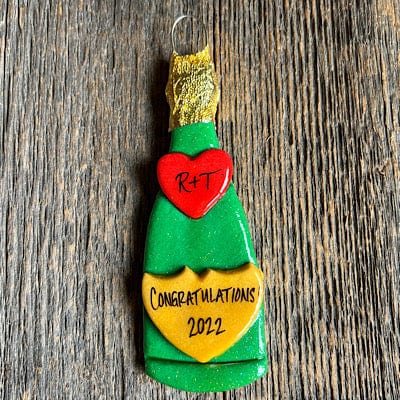 Tis The Season Christmas Ornaments Christmas Ornaments Champagne Bottle Ornament