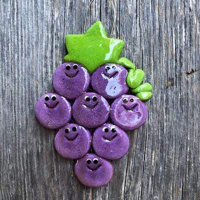 Tis The Season Christmas Ornaments Christmas Ornaments Happy Bunch of Grapes