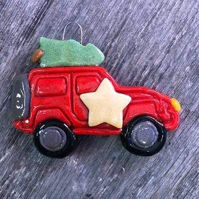 Tis The Season Christmas Ornaments Christmas Ornaments Jeep with Christmas Tree Ornament