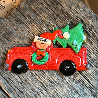 Tis The Season Christmas Ornaments Christmas Ornaments With driver Holiday Truck with Christmas Tree Ornament