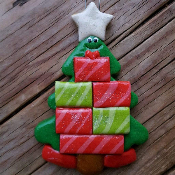 Tis The Season Christmas Ornaments Christmas Tree With Packages Large Family Ornament