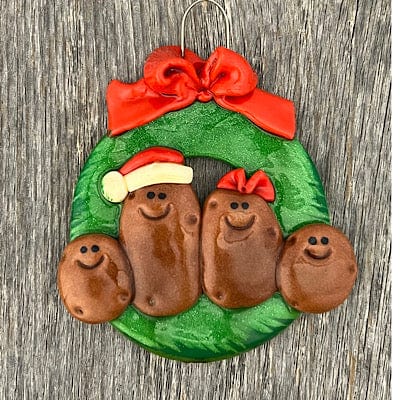 Tis The Season Christmas Ornaments Christmas Wreath with Potatoes