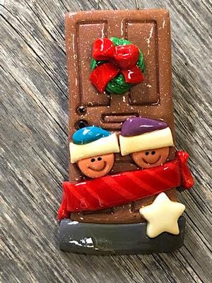 Tis The Season Christmas Ornaments Couple Festive Front Door Ornament