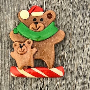Tis The Season Christmas Ornaments Daddy Teddy with 1 baby Mama or Daddy Teddy Bear with kids