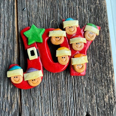 Tis The Season Christmas Ornaments Eight heads Joy family large