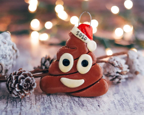 Tis The Season Christmas Ornaments emoji Poop Emoji Christmas Ornament