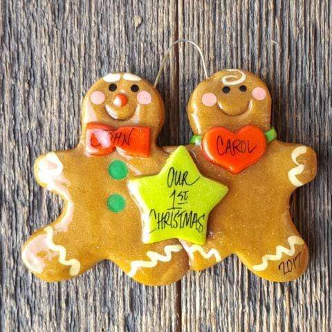 Tis The Season Christmas Ornaments family ornaments 2 Gingerbread Family Ornament