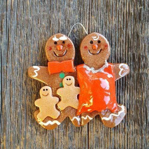 Tis The Season Christmas Ornaments family ornaments 2 kid Expecting Gingerbread Family