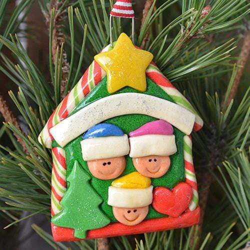 Mini Scandinavian Ornament Set Embroidered On White Felt With Red Thread. Christmas Gift Tags. | MakerPlace By