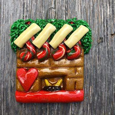 Tis The Season Christmas Ornaments family ornaments 4 / No Dog Bone Fireplace Ornament