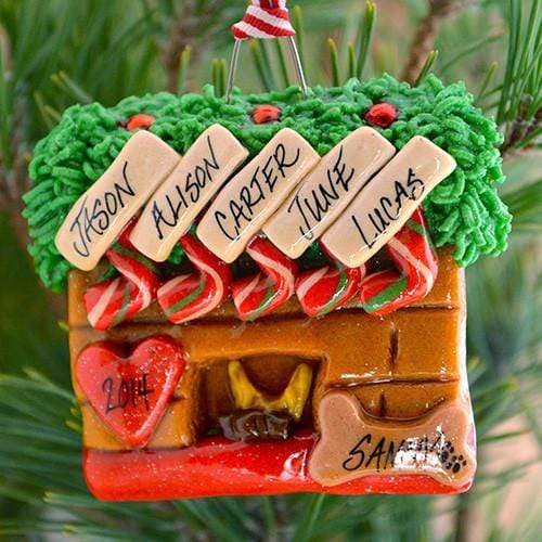 Tis The Season Christmas Ornaments family ornaments 5 / 1 Dog Bone Fireplace Ornament