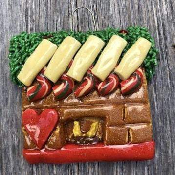 Tis The Season Christmas Ornaments family ornaments 5 / No Dog Bone Fireplace Ornament