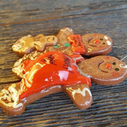 Tis The Season Christmas Ornaments family ornaments Expecting Gingerbread Family