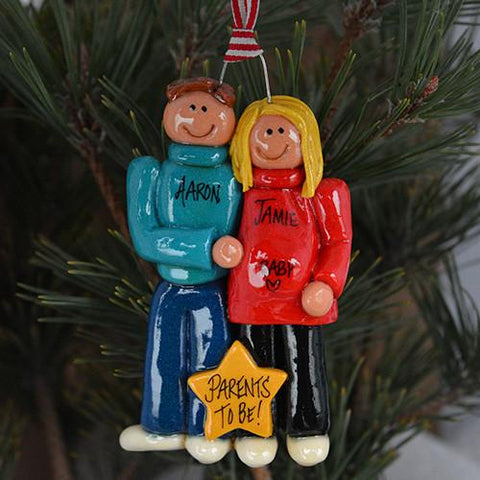 Tis The Season Christmas Ornaments family ornaments Pregnant Couple Ornament