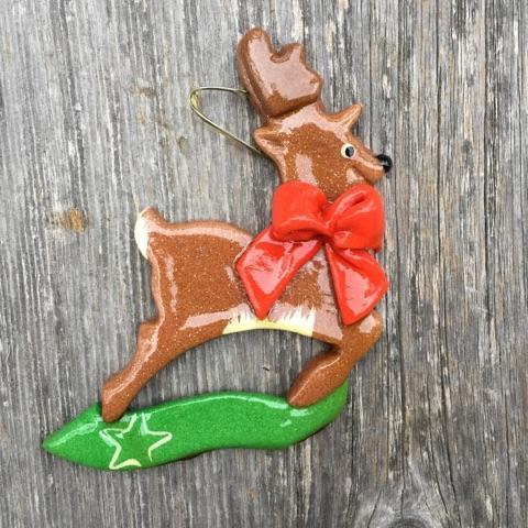 Tis The Season Christmas Ornaments Fancy Reindeer Ornament