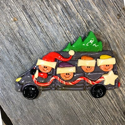 Tis The Season Christmas Ornaments Four heads Van Life Ornament