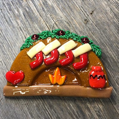 Tis The Season Christmas Ornaments Four stockings Southwest Fireplace Ornament