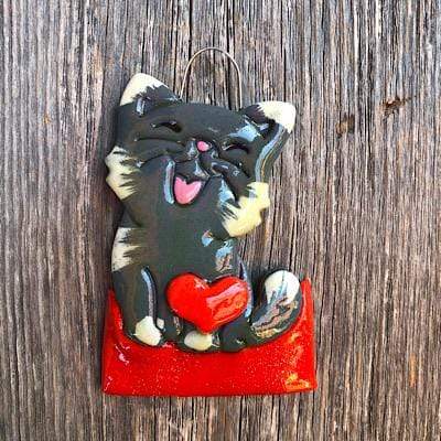 Tis The Season Christmas Ornaments Happy Cat