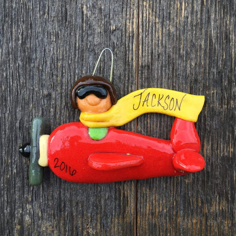 Tis The Season Christmas Ornaments Kids Ornaments Airplane Ornament