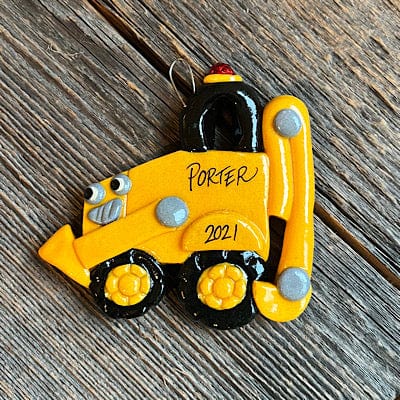 Tis The Season Christmas Ornaments Kids Ornaments Backhoe Ornament