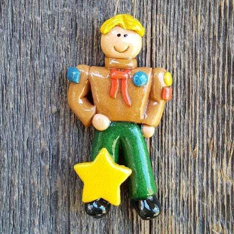 Tis The Season Christmas Ornaments Kids Ornaments Blonde Boy Scout