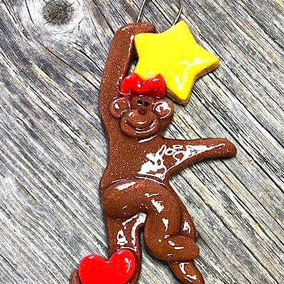 Tis The Season Christmas Ornaments Kids Ornaments Girl Monkey Personalized Christmas Ornament