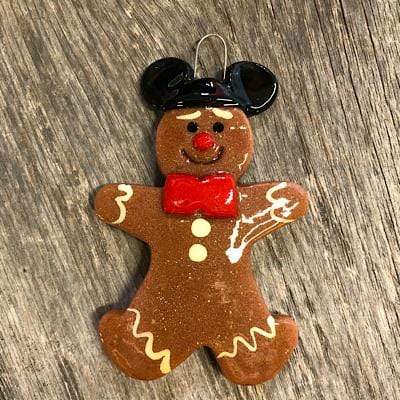 Tis The Season Christmas Ornaments Kids Ornaments Mickey Gingerbread with Mickey/Minnie Ears Ornament