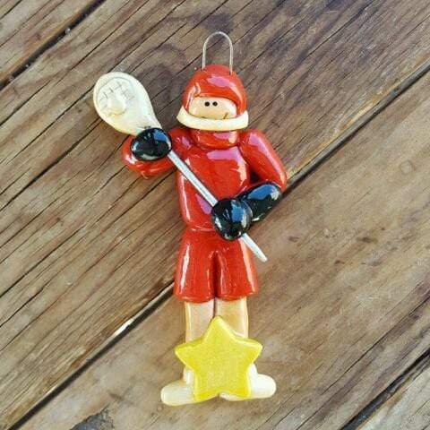 Tis The Season Christmas Ornaments Lacrosse Ornament Red Uniform