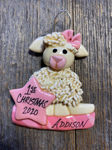 Tis The Season Christmas Ornaments Lamb