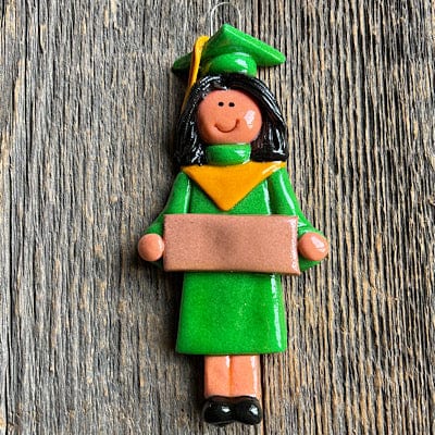 Tis The Season Christmas Ornaments miscellaneous Female / Black Green and Gold Graduate
