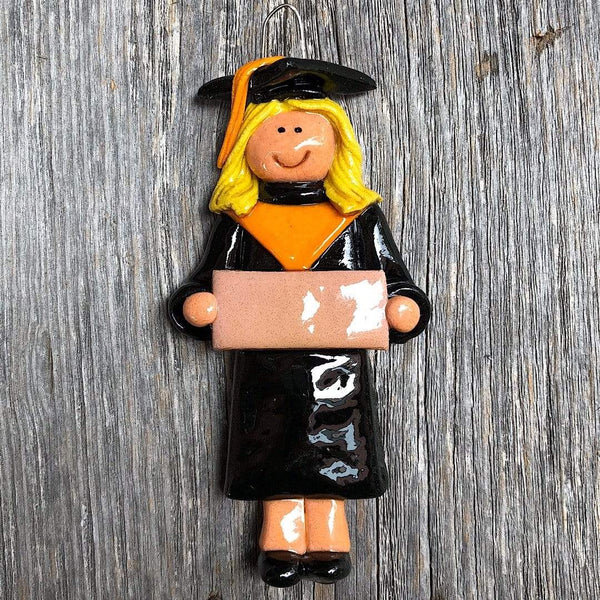 Tis The Season Christmas Ornaments miscellaneous Female / Blonde Black and Gold Graduate
