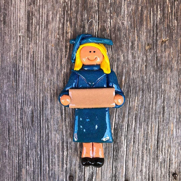 Tis The Season Christmas Ornaments miscellaneous Female / Blonde Blue Graduate