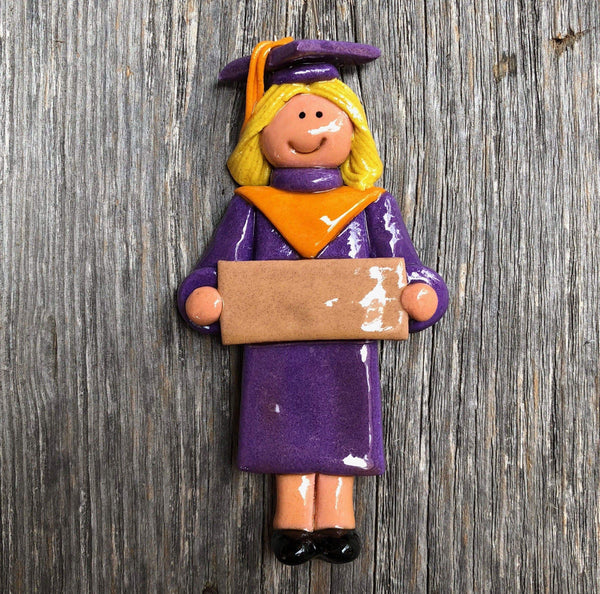 Tis The Season Christmas Ornaments miscellaneous Female / Blonde / Caucasian Purple and Gold Graduate