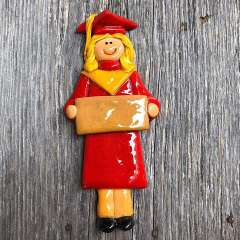 Tis The Season Christmas Ornaments miscellaneous Female / Blonde Red and Gold Graduate
