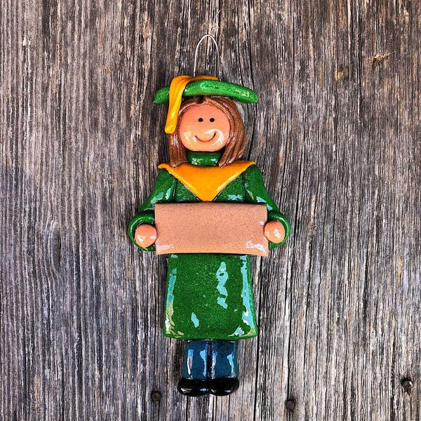 Tis The Season Christmas Ornaments miscellaneous Female / Brown Green and Gold Graduate