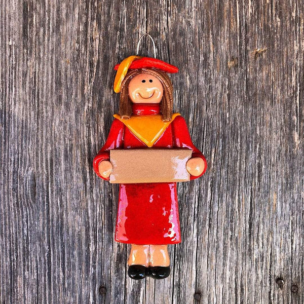Tis The Season Christmas Ornaments miscellaneous Female / Brown Red and Gold Graduate