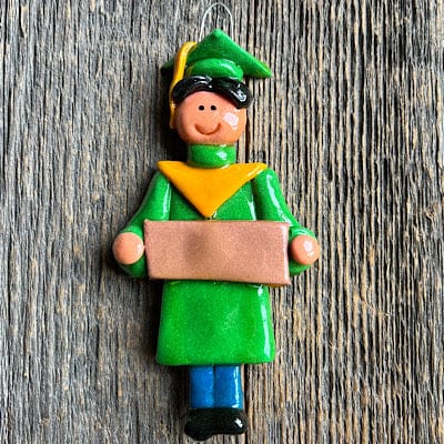 Tis The Season Christmas Ornaments miscellaneous Male / Black Green and Gold Graduate