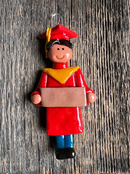 Tis The Season Christmas Ornaments miscellaneous Male / Black Red and Gold Graduate