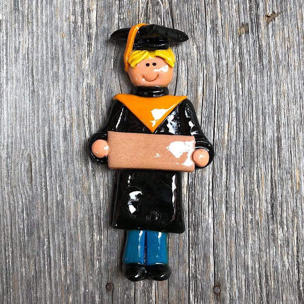 Tis The Season Christmas Ornaments miscellaneous Male / Blonde Black and Gold Graduate